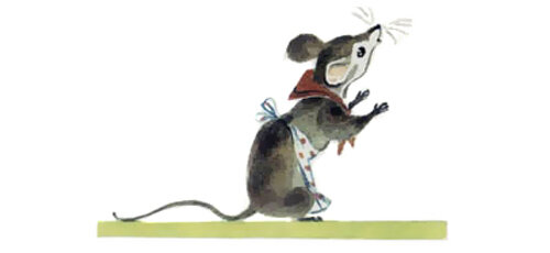 Побежала мышка-мать,
Стала утку в няньки звать:
- Приходи к нам, тетя утка,
Hашу детку покачать.