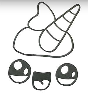 Какашка рисунок карандашом