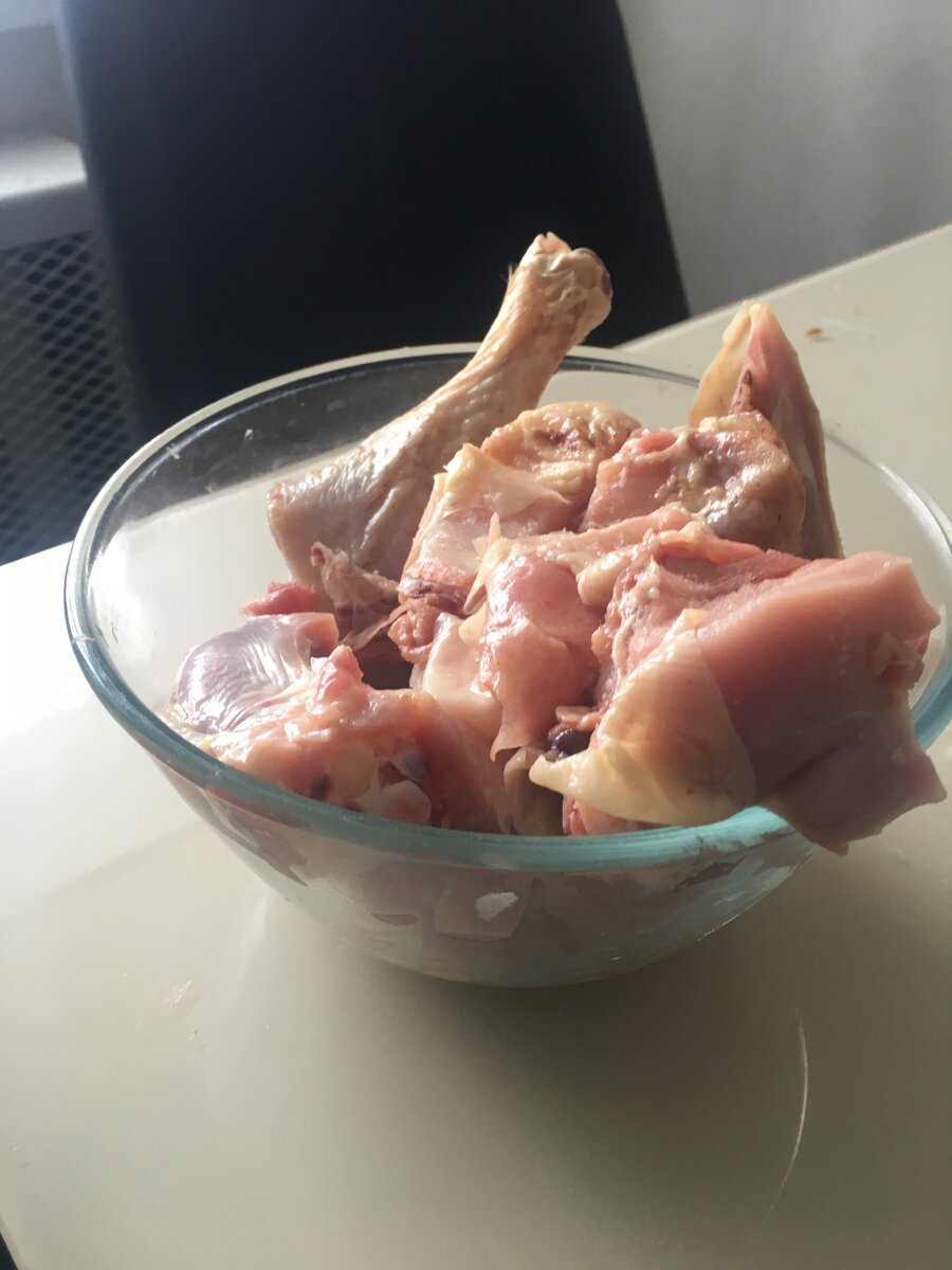 Рис: Курица кусочками. Источник: личное фото автора.