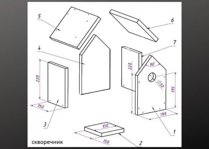 Как сделать скворечник из картона своими руками: пошаговая инструкция и фото