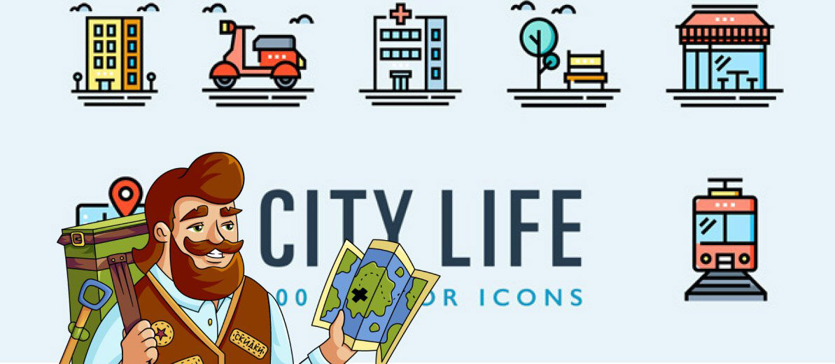 Набор иконок City Life