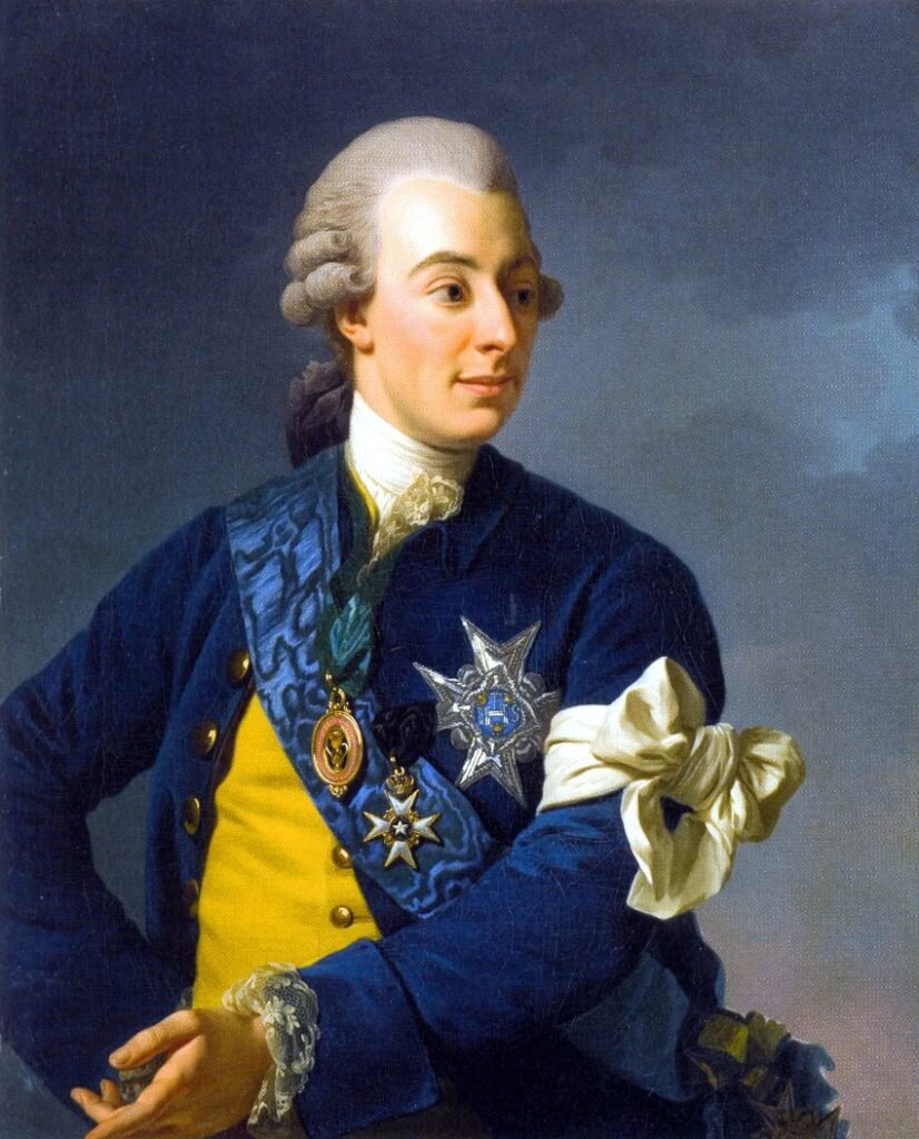 Портрет  Густава III, художник Александр Рослин 1772г.