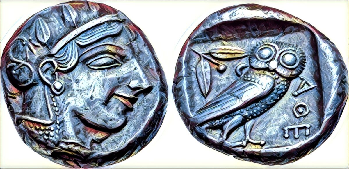 1 тетрадрахма 440 - 404 годы до н. э. NGC Ancients Ch XF
