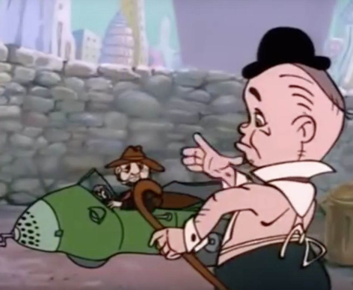 Кадр из мультфильма "Незнайка на Луне"