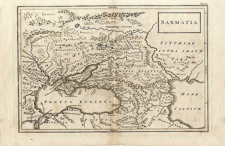 Сарматия. Карта Птолемея.