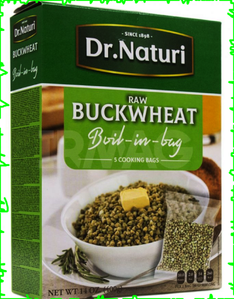 Зелёная гречка в одном из пакетов     фото из открытых источников