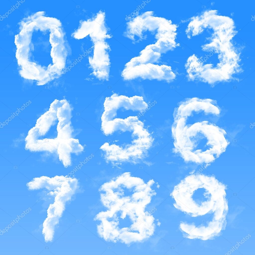 Цифры из облаков
