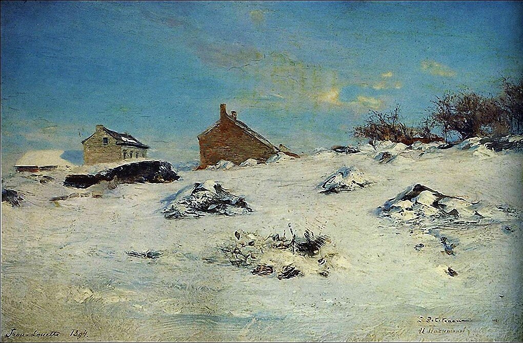 «Тру-Луэт. Зимний день. Унавоженное поле под снегом»,1894, 14.2 х 21.3 см
