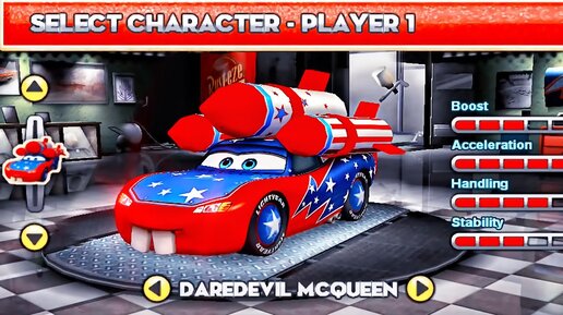 Cars Mater National Championship Cars TOON DELUXE DAREDEVIL Lightning Mcqueen Game