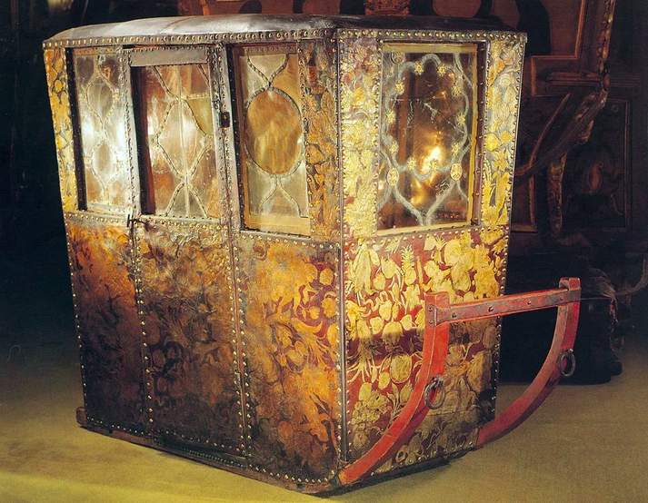 Зимний "потешный" возок, принадлежал детям царя Ивана Алексеевича. Мастерские Конюшенного приказа Московского Кремля, 1689-1692 гг.