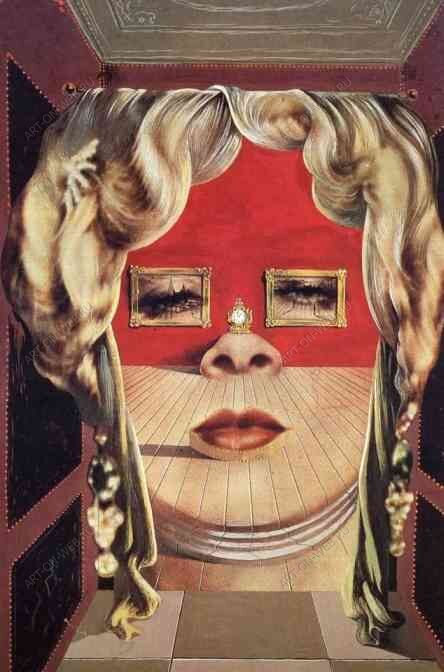 Сальвадор Дали «Лицо Мэй Уэст, использованное в качестве сюрреалистической комнаты»