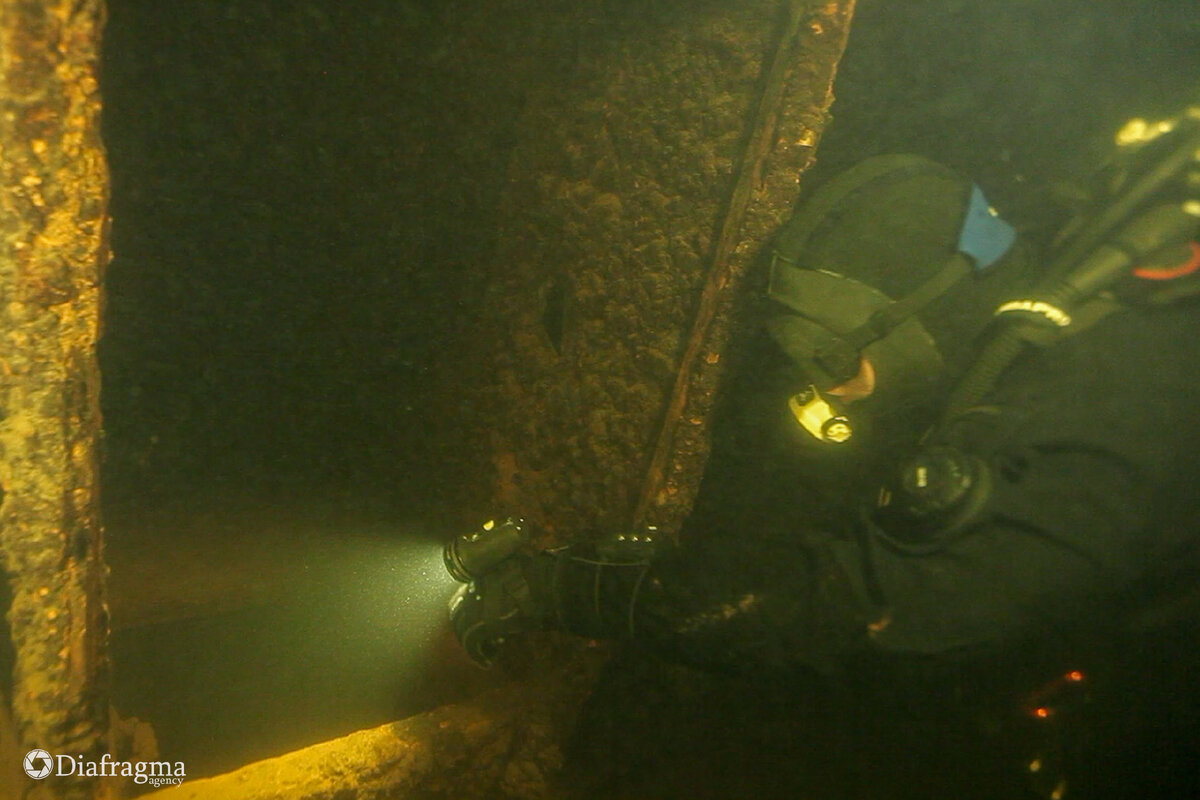 Вход в трюм парохода "Valamon Luostari"