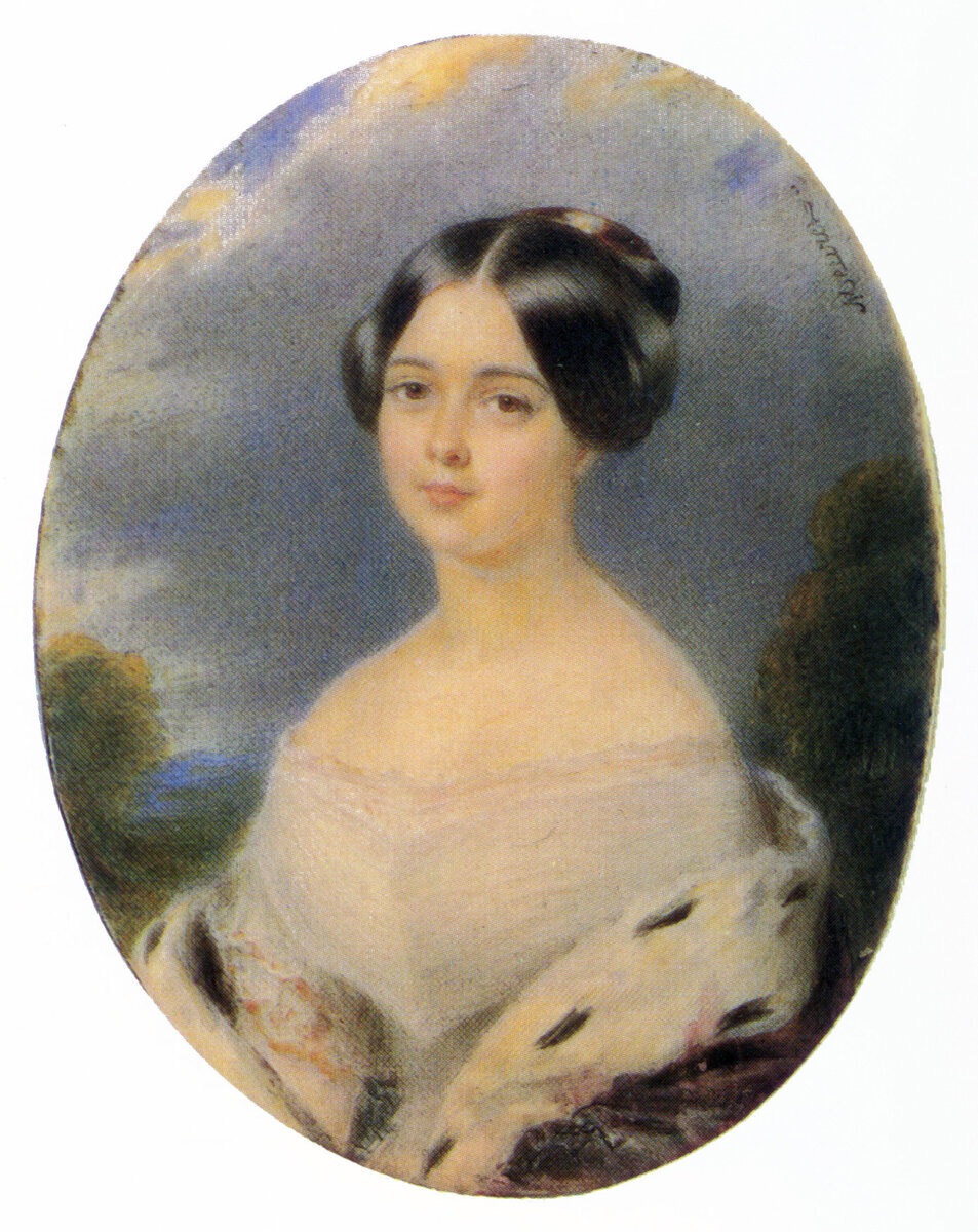 Портрет графини Толь. Франсуа Мерэ, 1845. Государственный исторический музей. Москва.