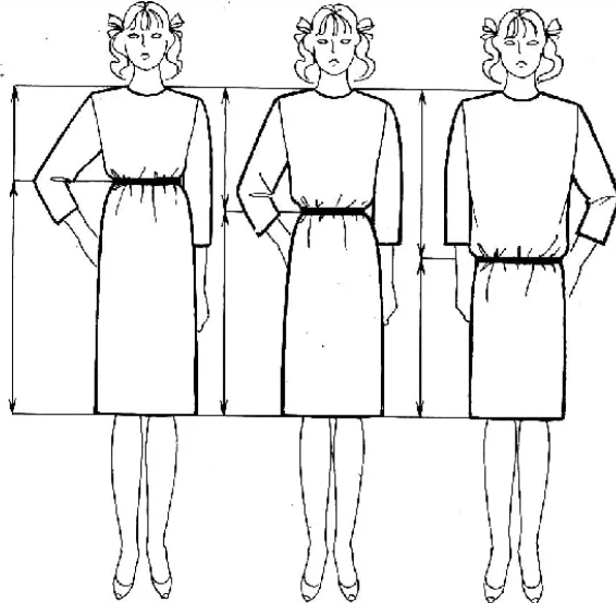 Визуальная фигура. Пропорции в одежде. Подобные пропорции в одежде. Пропорции в технологии. Корректировка фигуры.