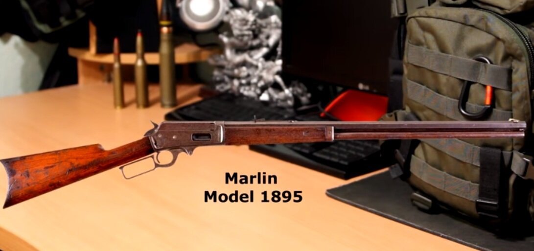 Карабин Мarlin 1895 / Фото с видео канала YouTube "Patr1ot" / Топ 10 самых популярных винтовок Дикого Запада / Фото доработано Major_Fantomas