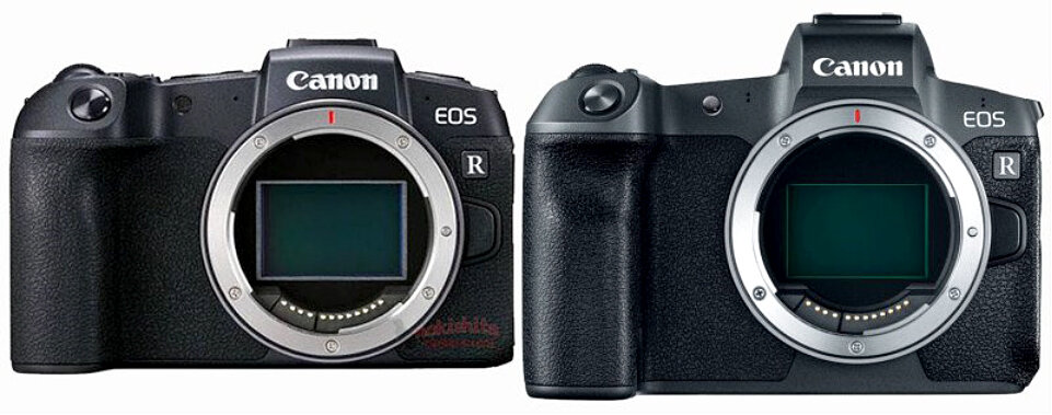EOS RP (слева) и EOS R (справа)