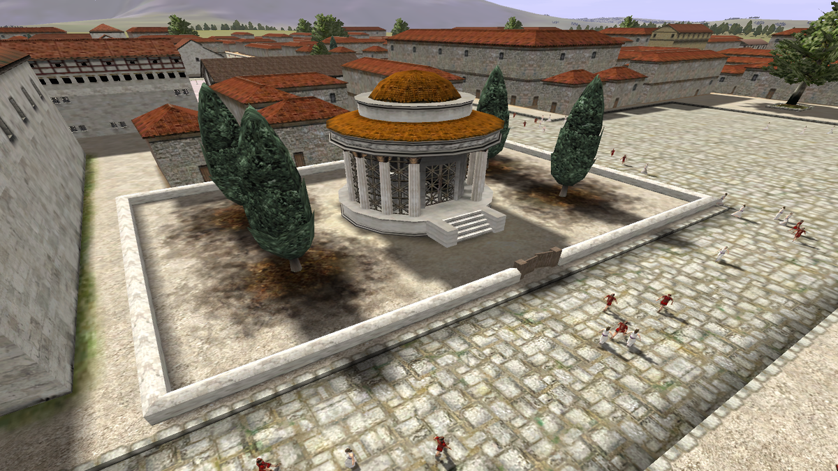 Первый уровень храма. Просто, но со вкусом. 