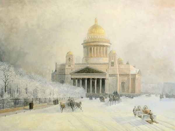 Исаакиевский собор в морозный день. И.К. Айвазовский. 1891 г. 