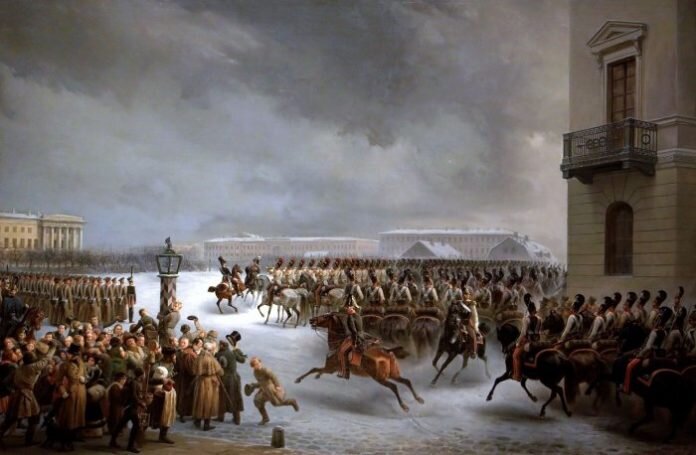 Сенатская площадь 14 декабря 1825 года.
