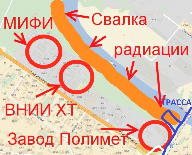 Карта радиации по москве