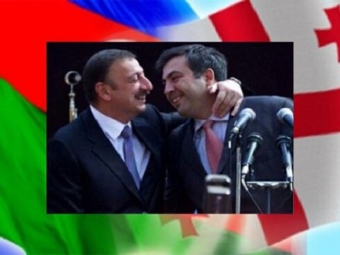 Ильхам Алиев и Михаил Саакашвили