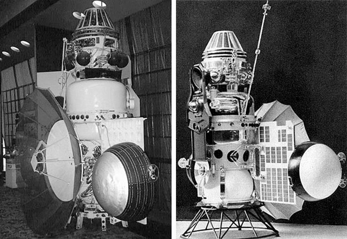 Станции - близнецы. Слева - "Венера-2", справа - "Венера-3".