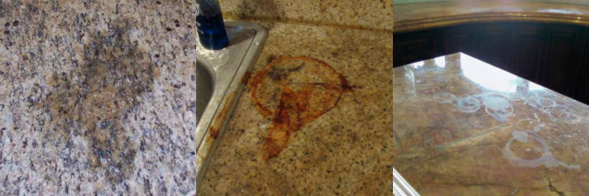 Загрязнения натурального камня, от масла, ржавчины, мыльных растворов