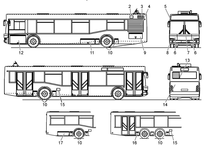 Чертёж автобуса
