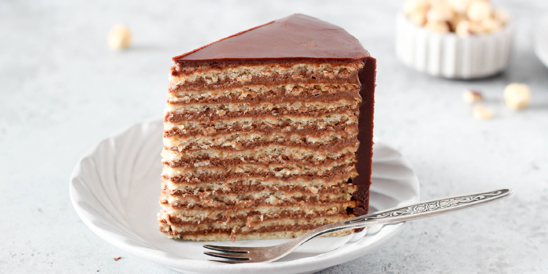 Ореховый торт с шоколадным кремом