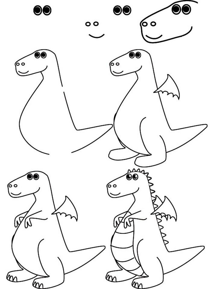 Простые рисунки мифических животных
