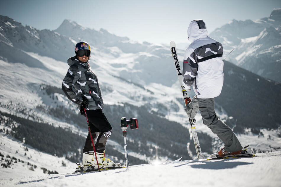 Лыжи или сноуборд. Jon Olsson Salomon. Nicolas Pascal w Verbier.