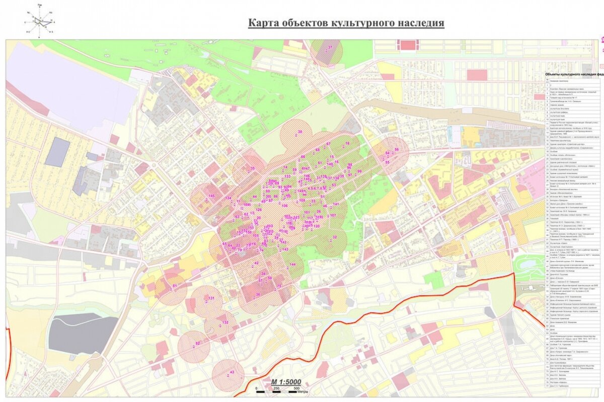 Ессентуки карта достопримечательностей