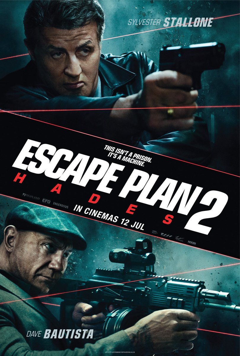 План побега 2 / Escape plan 2 ( 2018 )  
Лимит терпения : увы , весь "фильм" от начала и до конца. 

Чем бесит: 

Все хотят заработать и сиквелы для этого подходят как нельзя лучше. Более тридцати человек у продюсерской кормушки решили что вдвойне лучше если картину рекламировать морщинистыми лицами американских суперзвезд. Бюджет , конечно , выставить поменьше , команду от режиссера и сценариста до остальных взять подешевле и снимать на китайские деньги при смехотворном бюджете - что может быть лучше? Особенно с китайской звездой в главной роли , на которую всем плевать. По сути "План побега 2" - это ни разу не кино даже по меркам развлекательных жанров : пустой сценарий , убогие декорации , ужасная актерская игра а в случае Сталлоне , Батисты и Фифти Сента - ее и вовсе нет ибо вышеперечисленные персоны прекрасно осознают в чем снимаются. Слава яйцам Арни выбрал продолжать посещать спортзал вместо съёмочной площадки этого шедевра. Все на что способен отснятый материал - заставить зрителя продумать план побега из кинотеатра и для этого большого ума , отсутствующего в этой пародии на картину , не надо. 