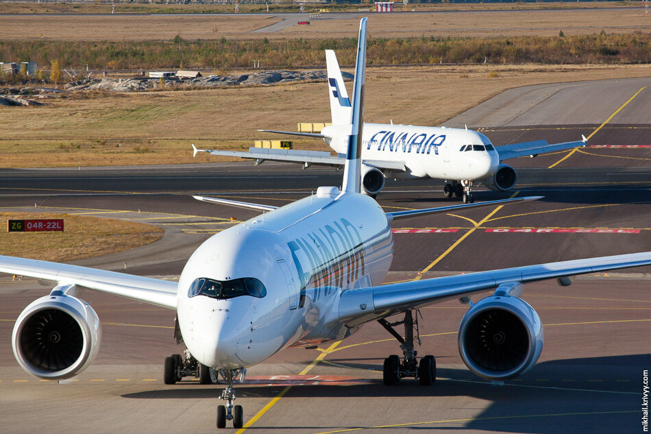 2. Авиакомпания Finnair сейчас проводит презентационные полеты. Новый A350 каждый день летает в разные аэропорты.