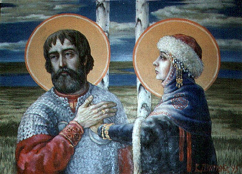 Анна провожает Михаила Тверского в Орду.