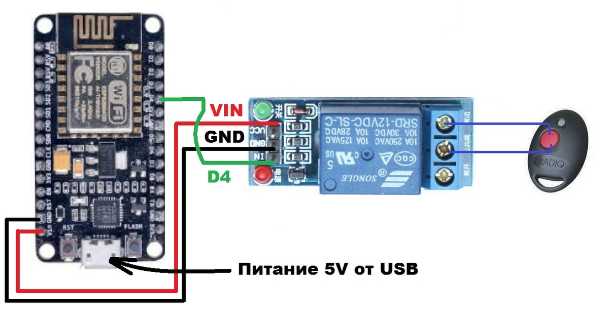 Схема реле esp 01