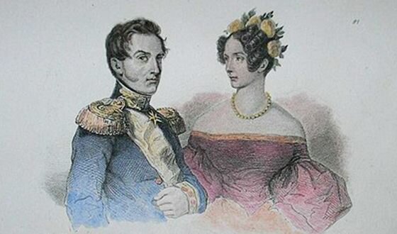 Рисунок карандашом: Николай Павлович и Александра Федоровна, 1817 г.