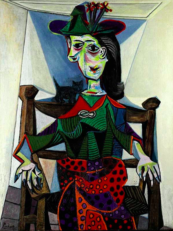 "Дора Маар с кошкой". 1941 г.