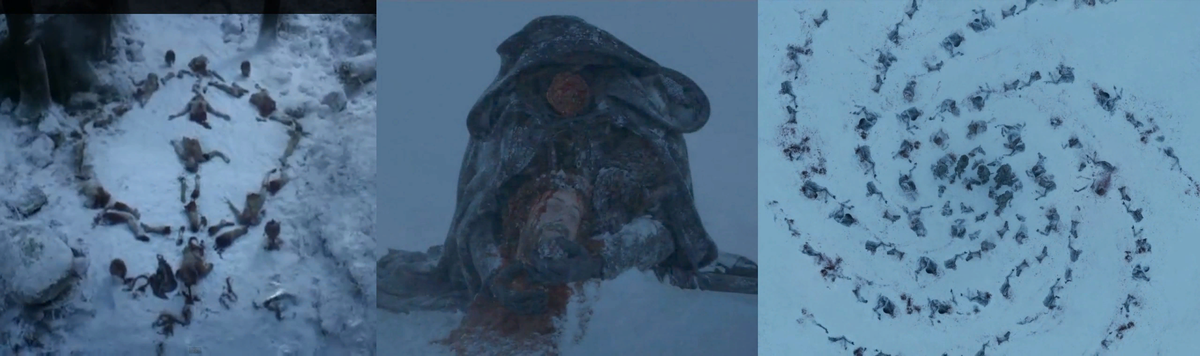 Белые Ходоки - легендарная нечеловеческая раса, обитающая на крайнем севере Вестероса, могущественные колдуны.