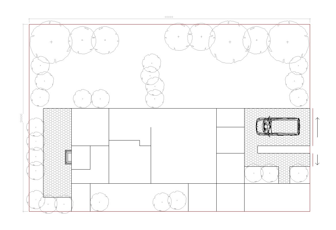 Эскиз планировки дома и участка