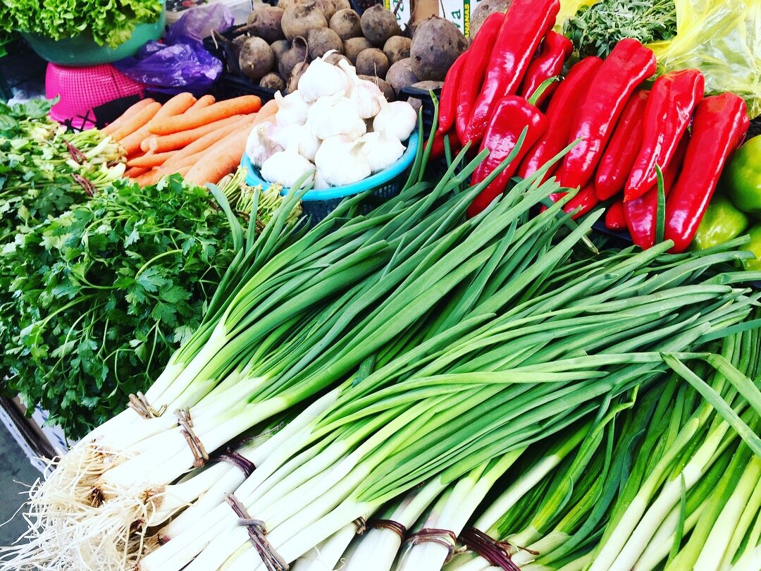 Овощи на грузинском рынке в Дидубэ, Тбилиси. Фото автора.