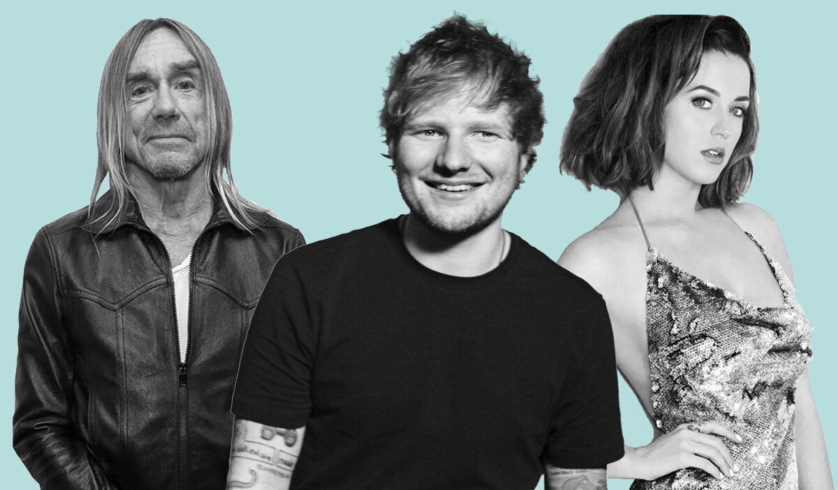 Iggy Pop, Ed Sheeran, Katy Perry 
