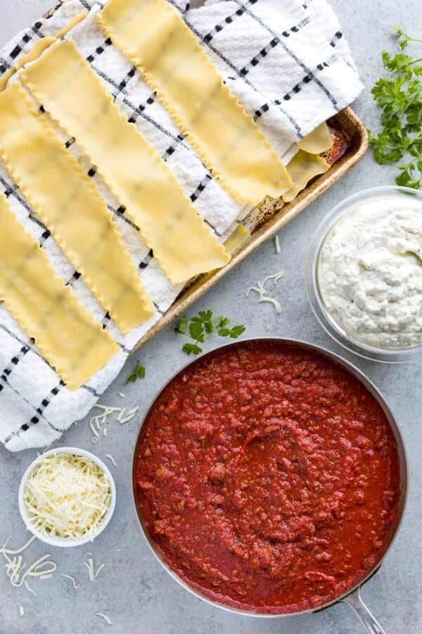 Лазанья. Ингредиенты.