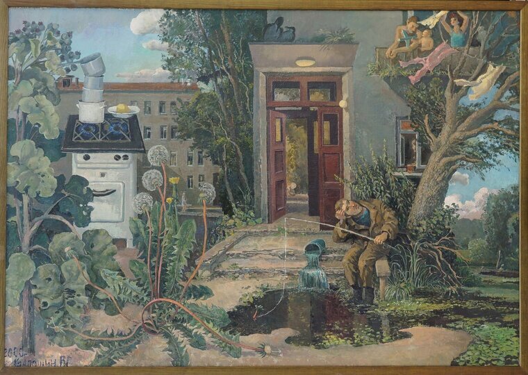  © Виктор Крапошин. Ловец. Рыболов, 2000