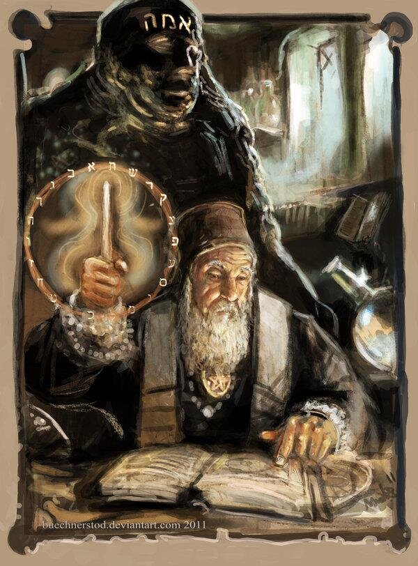 раввин создаёт голема