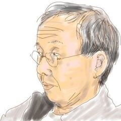 Это видимо автопортрет художника Шозо Озаки (Shozo Ozaki), взят с его страницы в Facebook, как и фотографии его работ. 