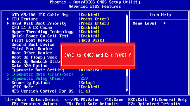 Setup mode bios. Phoenix Award BIOS.