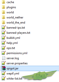 При создании сервера Minecraft в папке с сервером создаются автоматически папки и файлы, которые нужны для дальнейшей работы с сервером.

