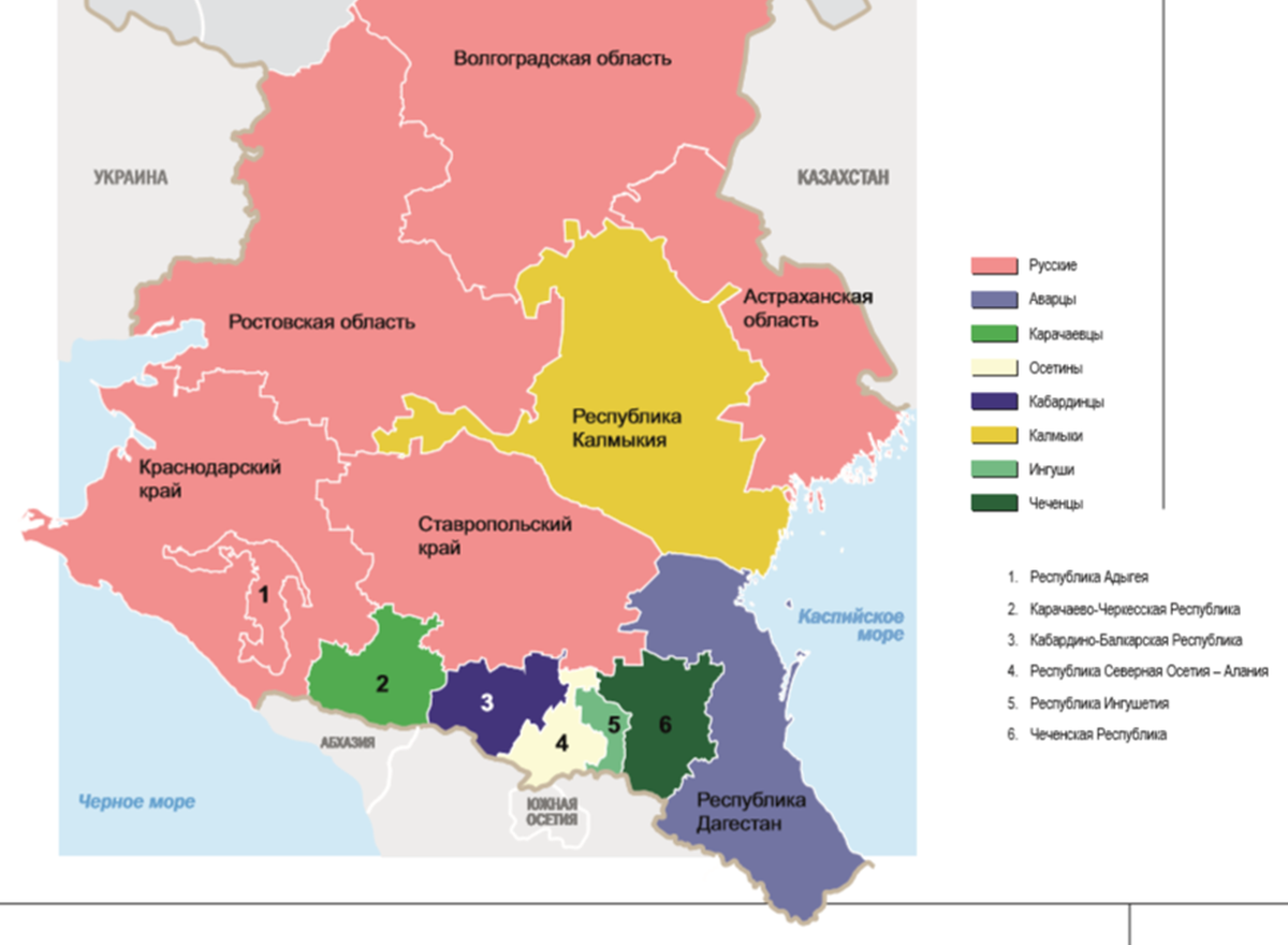 Приблизительная численность народов европейского юга. Северо-кавказский федеральный округ и Южный федеральный округ карта. Административная карта Северного Кавказа республиками. Северо-кавказский федеральный округ с субъектами карта.