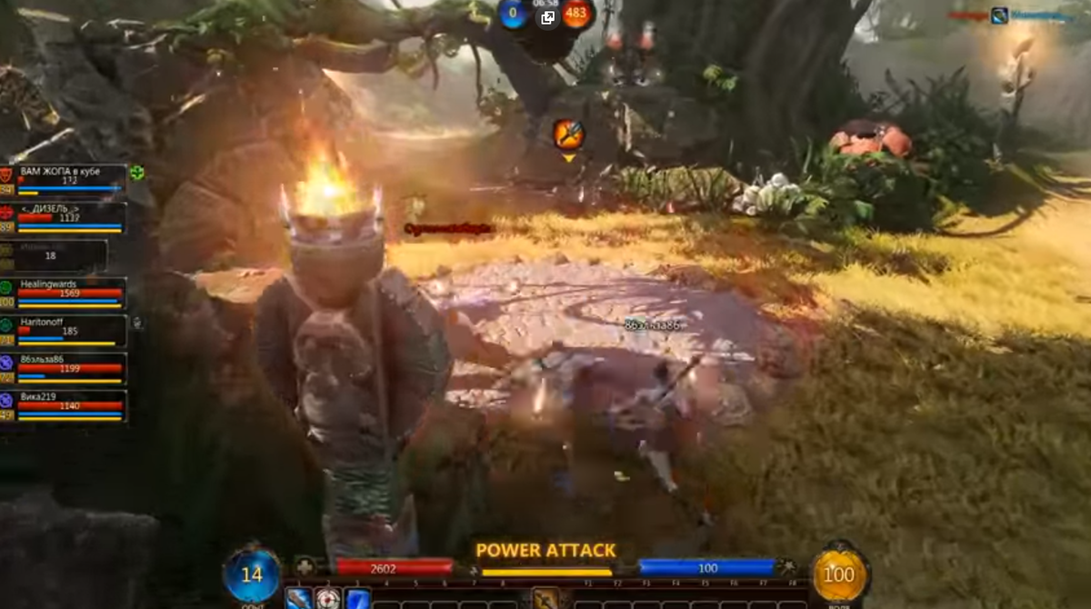 Классическое сражение в игре. 